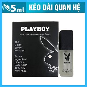 Chai xịt PLAYBOY Đen, Chống Xuất Tinh Sớm, Hàng Nhập Chính Hãng USA ( 5ml)