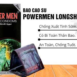 Alternative view of Bao Cao Su Gân, Gai, Bi, Chống Xuất Tinh Sớm Powermen Cá Ngựa Hộp 12 Chiếc